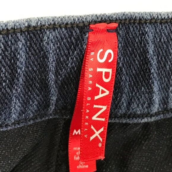 Spanx Jean-ish Ankle Leggings Women's Size Medium Dark Wash Stretch Pockets - Picture 10 of 14